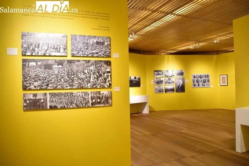 Inauguración de la exposición 'Francisco Largo Caballero y el protagonismo de la clase trabajadora', este jueves en Salamanca. Fotos: Vanesa Martins
