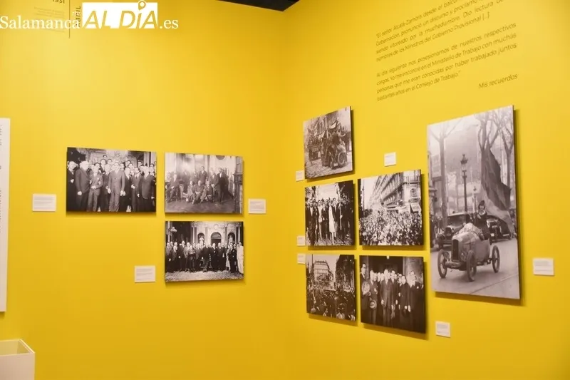 Inauguración de la exposición 'Francisco Largo Caballero y el protagonismo de la clase trabajadora', este jueves en Salamanca. Fotos: Vanesa Martins