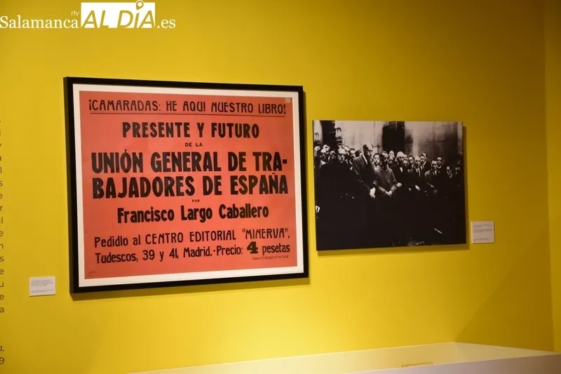 Inauguración de la exposición 'Francisco Largo Caballero y el protagonismo de la clase trabajadora', este jueves en Salamanca. Fotos: Vanesa Martins