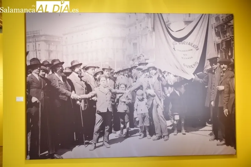 Inauguración de la exposición 'Francisco Largo Caballero y el protagonismo de la clase trabajadora', este jueves en Salamanca. Fotos: Vanesa Martins