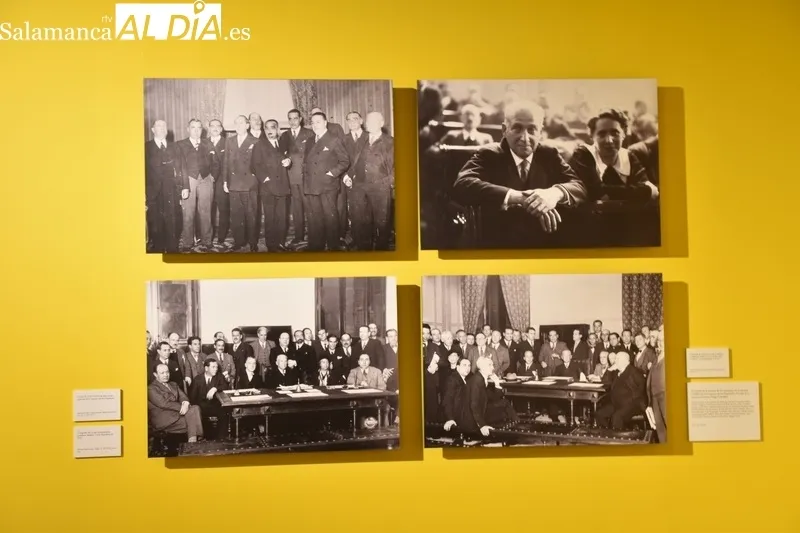 Inauguración de la exposición 'Francisco Largo Caballero y el protagonismo de la clase trabajadora', este jueves en Salamanca. Fotos: Vanesa Martins