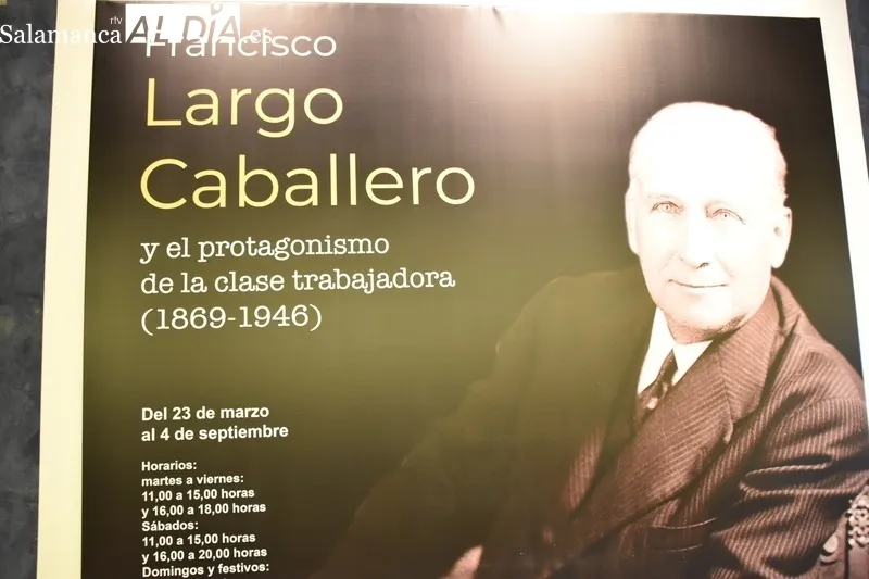 Inauguración de la exposición 'Francisco Largo Caballero y el protagonismo de la clase trabajadora', este jueves en Salamanca. Fotos: Vanesa Martins