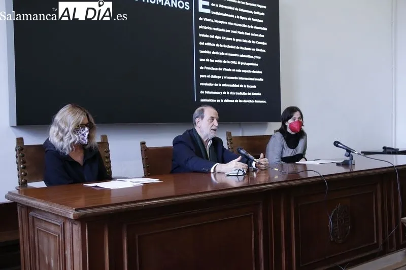 Presentación de la XI Jornadas Científicas Internacionales de Investigación sobre Discapacidad con Miguel Ángel Verdugo, director del INICO y de las Jornadas; Teresa Nieto Sánchez, coordinadora del Comité Organizador; y Manuela Crespo Cuadrado, psicólogo 