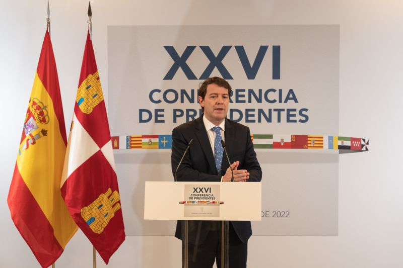 Alfonso Fernández Mañueco en su intervención en la Conferencia de Presidentes - JCyL