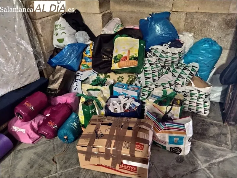 Recogida de material para enviar al pueblo de Ucrania, en la iglesia de la Purísima 