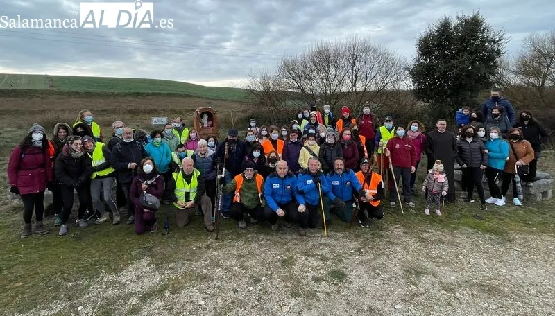 Peregrinos participantes en la ruta 'De la Cuna al Sepulcro' con motivo del IV Centenario de la Canonización de Santa Teresa