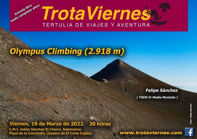Foto 2 - Felipe S&aacute;nchez explicar&aacute; su experiencia tras la ascensi&oacute;n al Monte Olympo