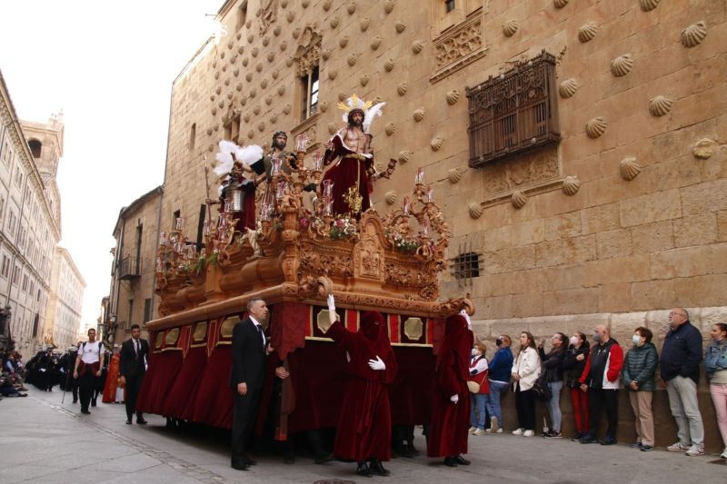 La procesión de Jesús Despojado desde la Iglesia de la Purísima cierra el Domingo de Ramos en Salamanca