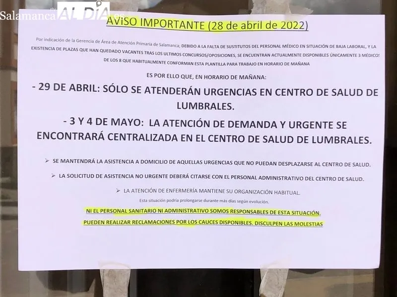 Ocho años después de las últimas protestas en Brincones, los pueblos de la comarca temen volver a tener que reclamar médicos / CORRAL
