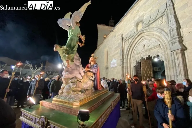 La imagen de Jesús en el Huerto de los Olivos ha procesionado por primera vez en Macotera