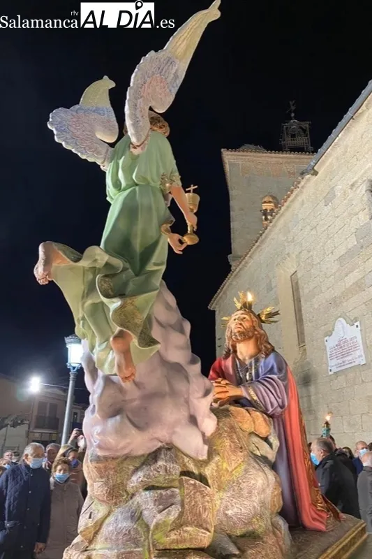 La imagen de Jesús en el Huerto de los Olivos ha procesionado por primera vez en Macotera