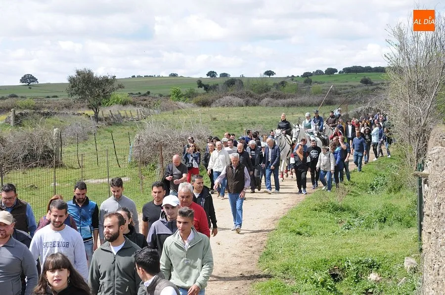 Multitudinario encierro a caballo en Gallegos de Argañán/ Rep.Gráfico: Adrián M. Pastor