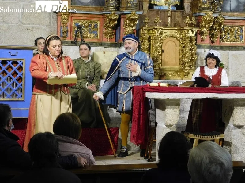 Representación de la obra '0Buscando a Nebrija' en el municipio de El Manzano