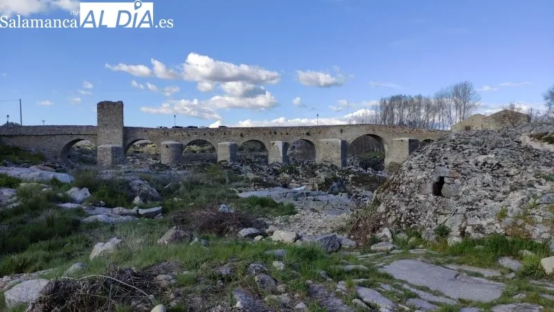 Estado del río Tormes a su paso por Puente del Congosto