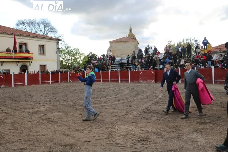 Éxito de los alumnos de la Escuela de Tauromaquia de Salamanca en la clase práctica celebrada en Olmedo de Camaces / CORRAL