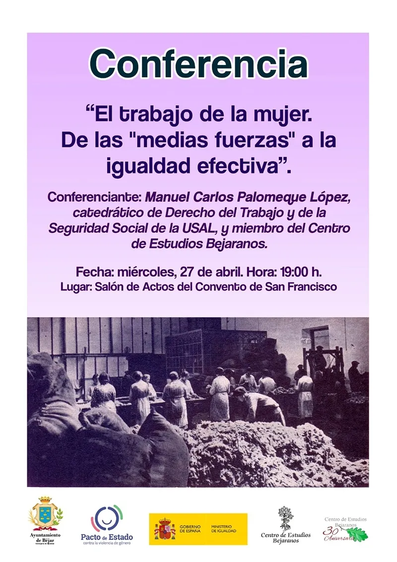 Foto 2 - La mujer, protagonista de dos conferencias en B&eacute;jar