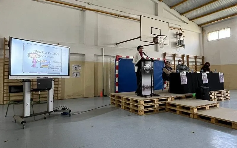Protagonsitas de la jornada de actividades que `ponía el cierre al trimestre en el IES Campo Charro de La Fuente de San Esteban