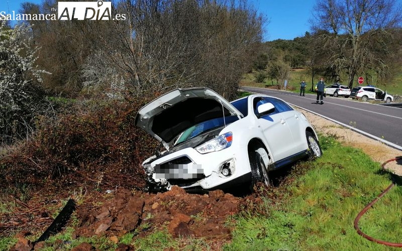 El accidente tenía lugar a un kilómetro de Pereña dirección Masueco