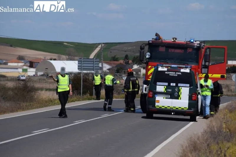 Accidente en la SA-114 cerca de Garcihernández - PZ