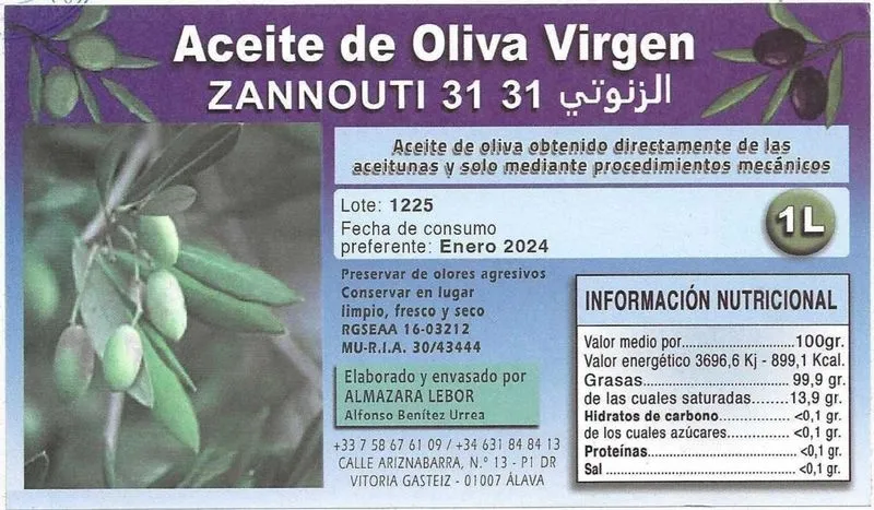 Imágenes de las etiquetas con las que se comercializaban los aceites sobre los que alerta la Agencia Española de Seguridad Alimentaria