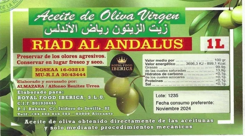 Imágenes de las etiquetas con las que se comercializaban los aceites sobre los que alerta la Agencia Española de Seguridad Alimentaria