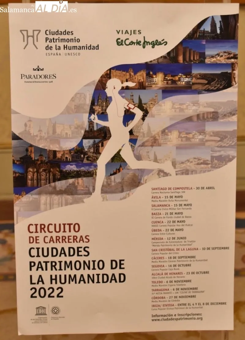 Presentación del circuito de carreras del Grupo Ciudades Patrimonio, que ha tenido lugar en el Ayuntamiento de Salamanca. Foto de Vanesa Martins