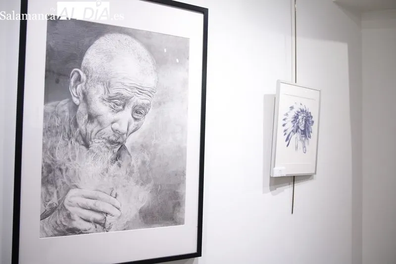 Exposición de dibujos ‘Pintura en tres caminos’ de Félix Huete García, en el Espacio Joven. Foto de David Sañudo