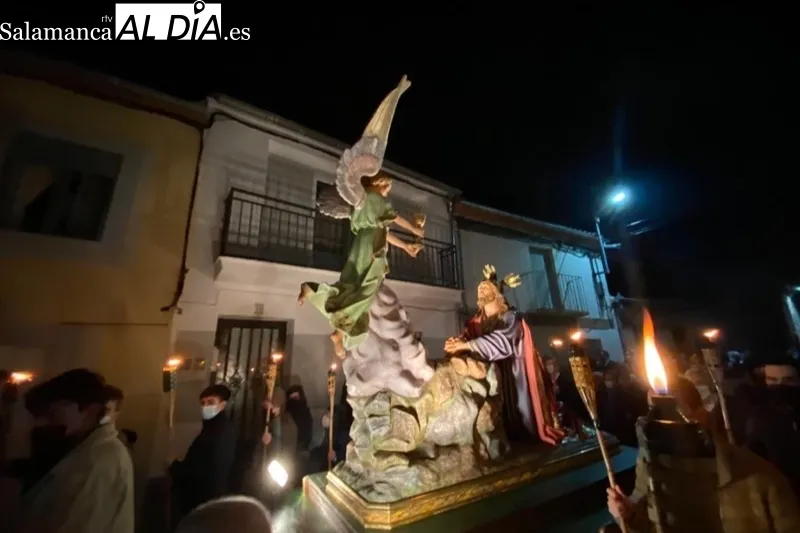 La imagen de Jesús en el Huerto de los Olivos ha procesionado por primera vez en Macotera