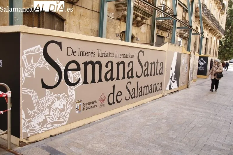 Promoción de la Semana Santa salmantina en la Rúa Mayor. Foto de David Sañudo