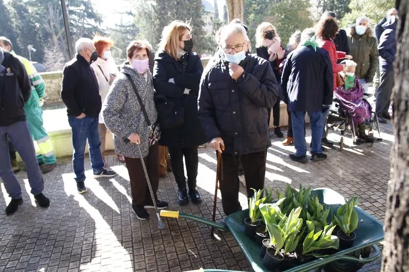 Plantación de tulipanes en el Campo de San Francisco. Foto de David Sañudo