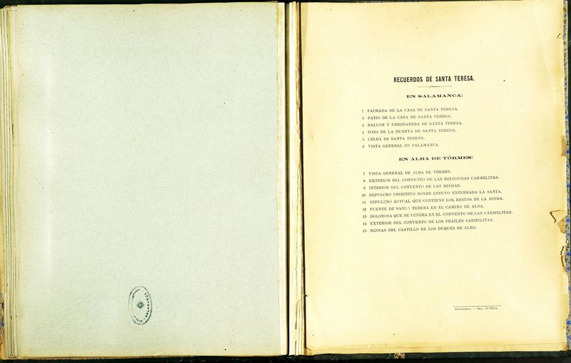 Foto 2 - Así es el álbum ‘Recuerdos de Santa Teresa en Salamanca y Alba de Tormes’ (1882)