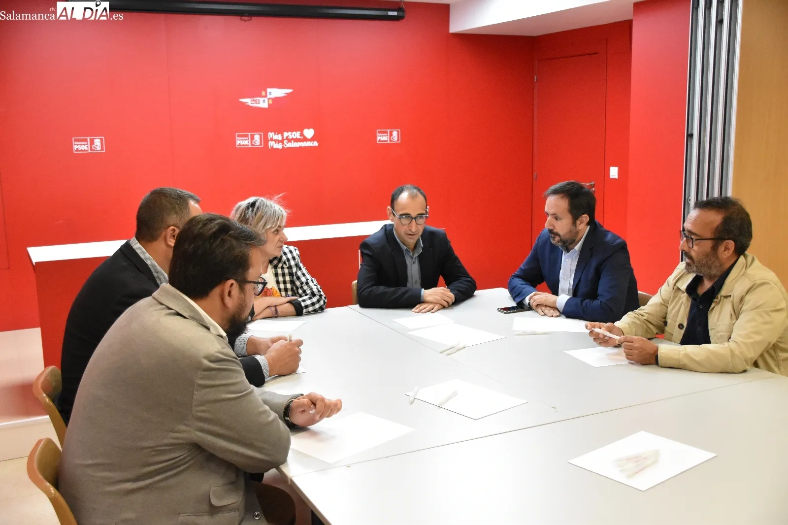 Reunión en la sede del PSOE de Salamanca | Fotos: Vanesa Martins 