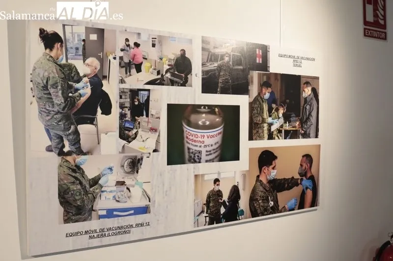 Exposición 'El Mando de Ingenieros en Apoyo a las Autoridades Civiles. En tiempo de Pandemia' en la Torre de los Anaya. Foto de David Sañudo
