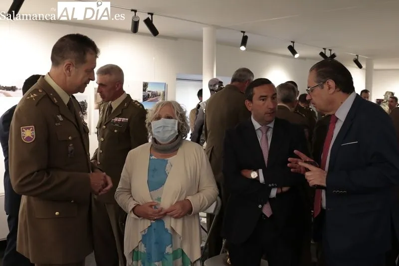 Exposición 'El Mando de Ingenieros en Apoyo a las Autoridades Civiles. En tiempo de Pandemia' en la Torre de los Anaya. Foto de David Sañudo