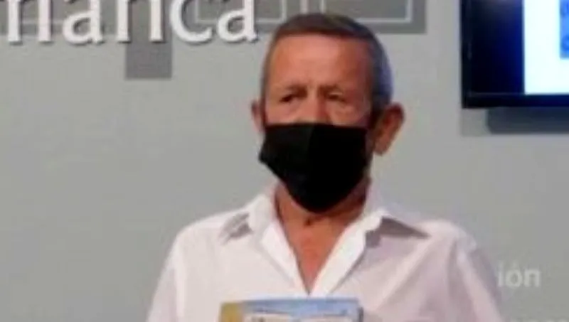 Eliecer García Sánchez, alcalde de la localidad salmantina de El Arco, en un la presentación del libro 'Raíces vivas de El Arco', en la Diputación, en julio de 2021