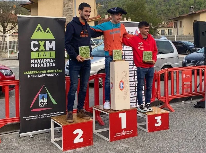  Álvaro Ramos, atleta salmantino, en la prueba en la que ha logrado el título navarro de ultras