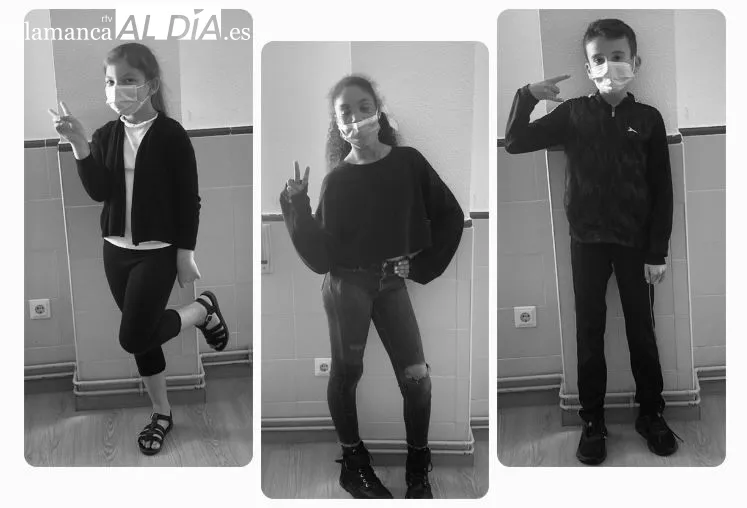 Grupo de niñas y niños participantes en el Taller de Danza Tik Tok de Aldeadávila de la Ribera y que dirige Raquel García Sevillano 