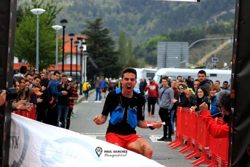  Álvaro Ramos, atleta salmantino, en la prueba en la que ha logrado el título navarro de ultras