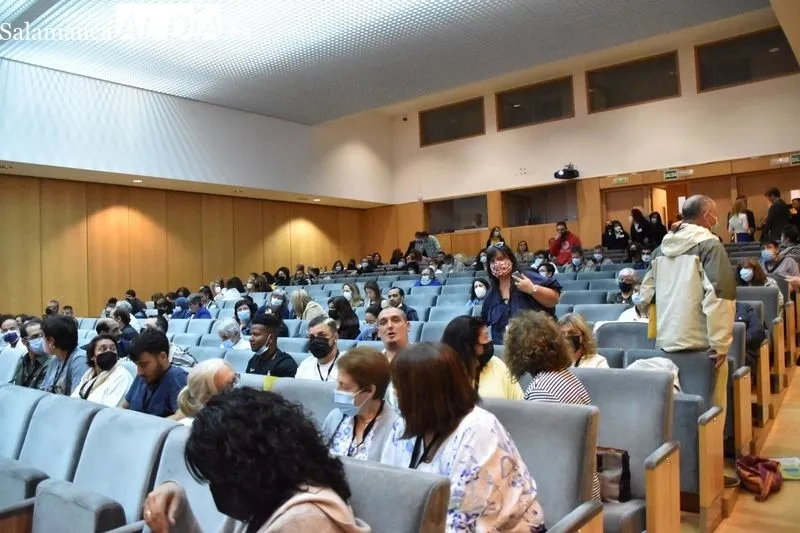 Jornada ‘Los contratos reservados en la Administración como apoyo a las entidades del tercer sector que trabajan con la población en situación de exclusión social’, que se celebraba este lunes en el Palacio de Congresos de Salamanca. Foto de Vanesa Martin