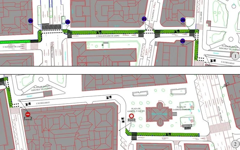 Carril bici hacia la avenida de Mirat