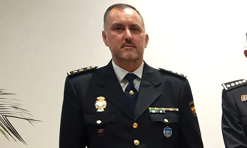 El nuevo comisario de la Policía Nacional de Salamanca, Claudio Díaz Serrano, en su toma de posesión, este martes