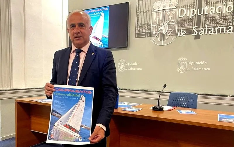 Jesús María Ortiz, diputado de Deportes, en la presentación de esta convocatoria de campamentos estivales