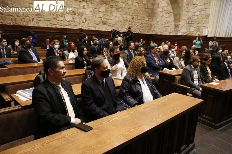 Inauguración de la jornada 'Desde el Norte de México: arte, cultura y ciencia de la Universidad Autónoma de Nuevo León en Salamanca', en el Edificio Histórico de la Universidad de Salamanca. Foto de David Sañudo