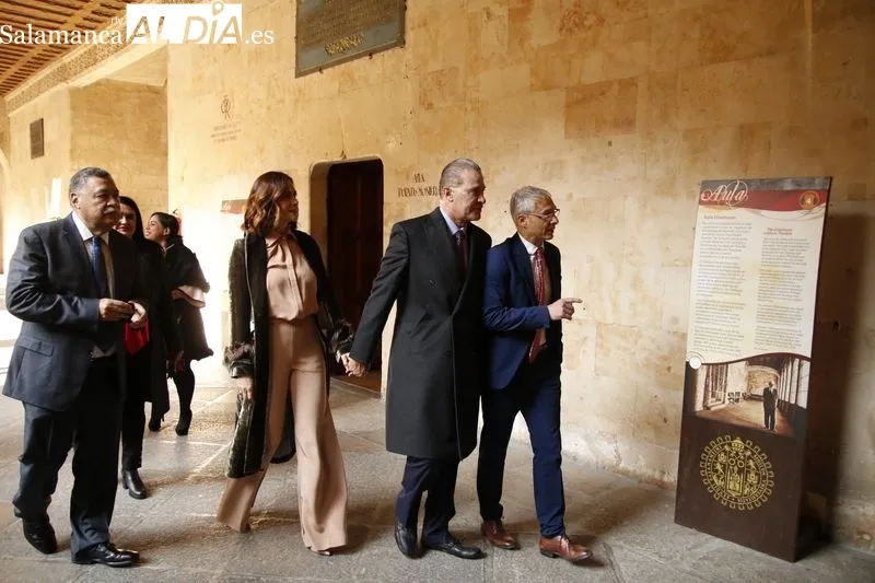Inauguración de la jornada 'Desde el Norte de México: arte, cultura y ciencia de la Universidad Autónoma de Nuevo León en Salamanca', en el Edificio Histórico de la Universidad de Salamanca. Foto de David Sañudo