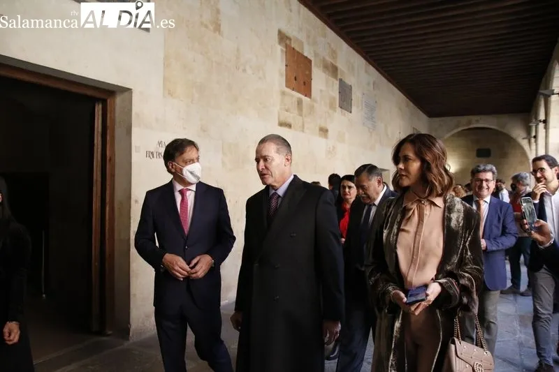 Inauguración de la jornada 'Desde el Norte de México: arte, cultura y ciencia de la Universidad Autónoma de Nuevo León en Salamanca', en el Edificio Histórico de la Universidad de Salamanca. Foto de David Sañudo