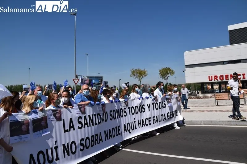 Manifestación de profesionales de la Sanidad pública en Salamanca
