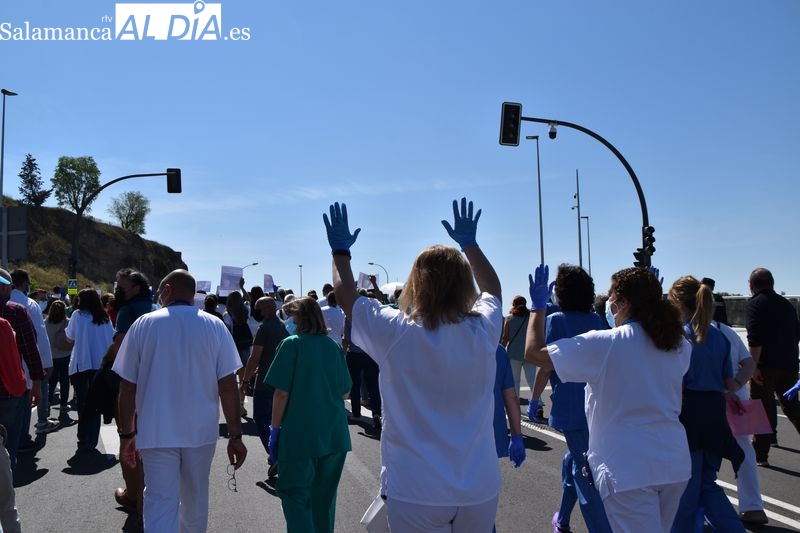 Manifestación de profesionales de la Sanidad pública en Salamanca