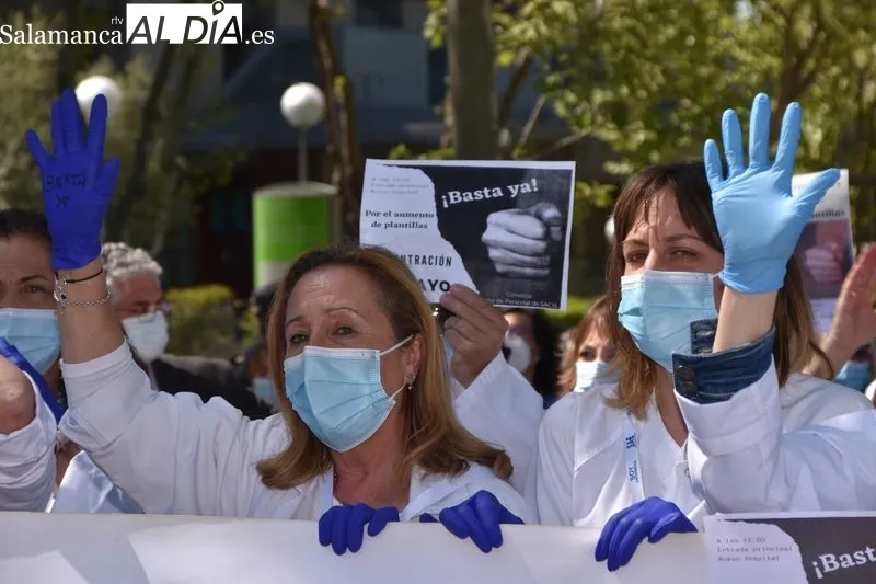 Manifestación de profesionales de la Sanidad pública en Salamanca