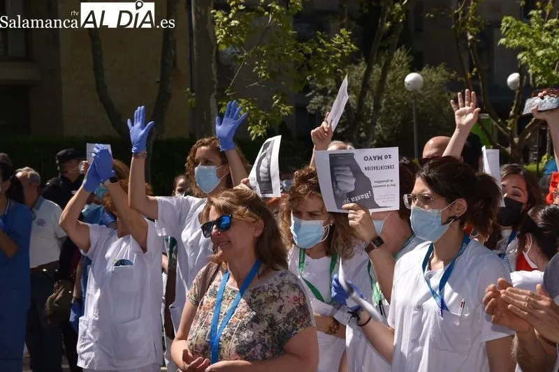 Manifestación de profesionales de la Sanidad pública en Salamanca