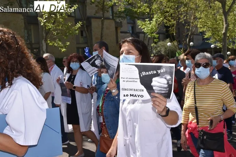 Manifestación de profesionales de la Sanidad pública en Salamanca